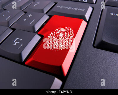 Bild einer Tastatur mit schönen Symbolen. Stockfoto