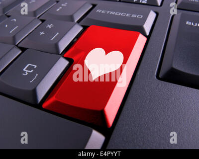 Bild einer Tastatur mit schönen Symbolen. Stockfoto