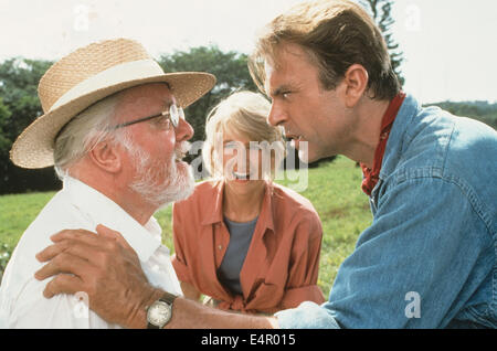 JURASSIC PARK 1993 Universal Pictures Film mit von links: Richard Attenborough, Laura Dern und Sam Neill Stockfoto