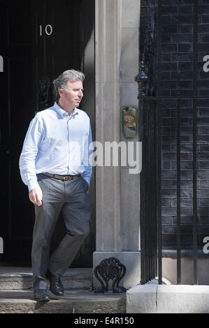 London, UK. 16. Juli 2014. Downing Street, London, UK. 16. Juli 2014. Britischen Regierung Ministern besuchen Downing Street in London am Tag nach einem großen Kabinettsumbildung stattfand. Auf dem Bild: OLIVER LETWIN MP. © Lee Thomas/ZUMA Draht/Alamy Live-Nachrichten Stockfoto