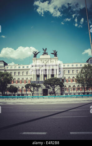 Landwirtschaftsministerium Bild der Stadt Madrid, seiner charakteristischen Architektur Stockfoto