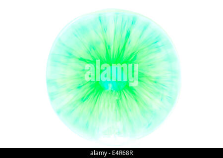 Plasma-Ball invertiert isoliert auf weiss Stockfoto