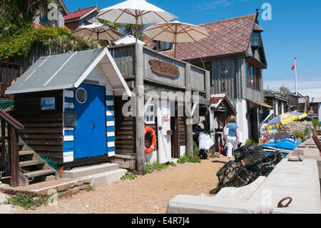 Das Bootshaus-Fischrestaurant in der Steephill Bucht auf der Isle Of Wight. Stockfoto