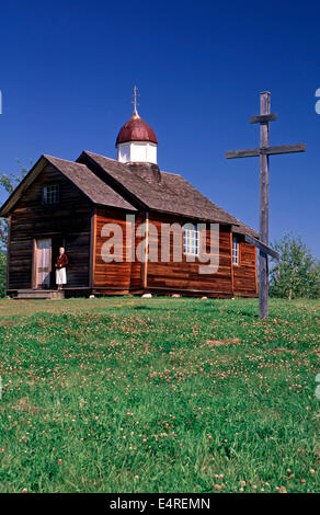 St.Nicolas russischen griechisch-orthodoxen Kirche, ukrainische Cultural Heritage Center, Edmonton, Alberta Stockfoto