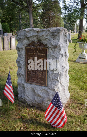 Grab von Samuel Wilson, der das original Uncle Sam war. Troy, New York State. Stockfoto