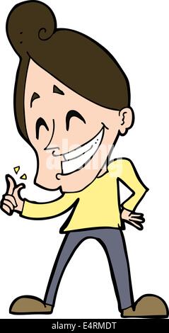 Cartoon Mann schnappen von Fingern Stock Vektor