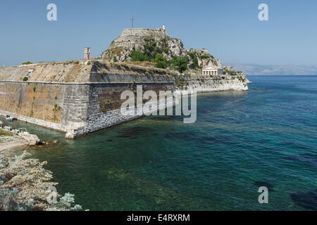 Alte byzantinische Festung in Korfu, Griechenland Stockfoto