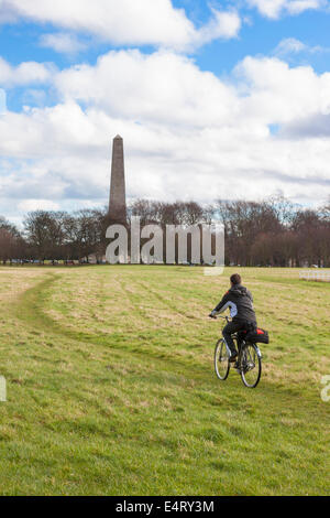 Radfahrer in der Phoenix-Park, Dublin Stockfoto