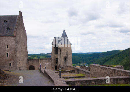 Schloss Bourscheid, Luxemburg Stockfoto