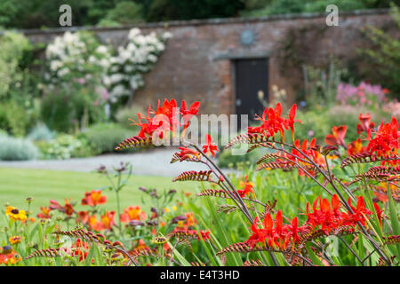 Der ummauerte Garten im Holehird - Haus der Lakeland Horticultural Society Stockfoto