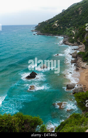 Myrten Strand, Westküste, Corfu, Ionische Inseln, Griechenland Stockfoto