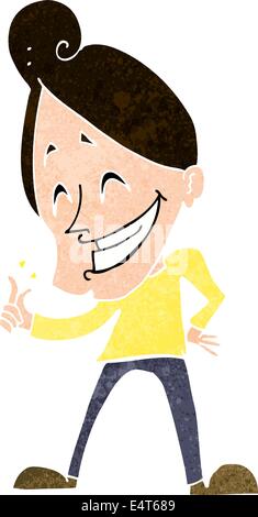 Cartoon Mann schnappen von Fingern Stock Vektor