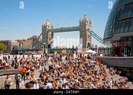 Tower Bridge, eines der berühmten Wahrzeichen Londons, UK Stockfoto