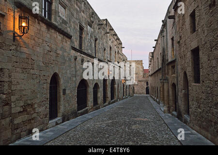 Allee der Ritter, Altstadt, Rhodos Stadt, Rhodos, Dodekanes, Ägäische See, Griechenland, Europa Stockfoto