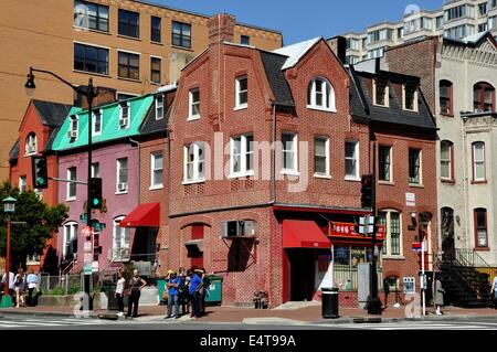 Washington, DC: Gut aussehend 19. Jahrhundert Gebäude H und 6. Straßen NW in Chinatown Stockfoto