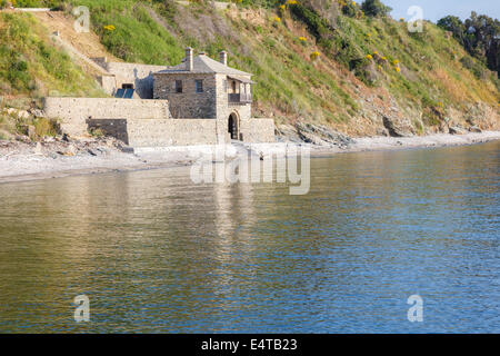 Gebäudedetails am Heiligen Berg Athos Stockfoto