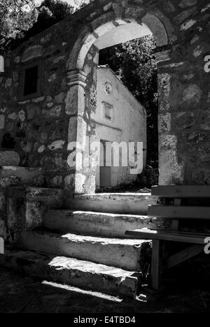 Griechische Kirche in Assos, Kefalonia. Stockfoto