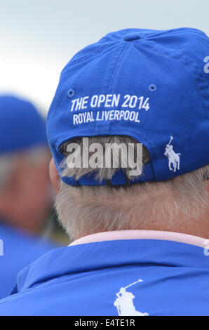 Royal Liverpool Golf Club, Hoylake, UK. 16. Juli 2014.  Blaue Kappe auf ein Marschall Kopf Credit: Rsdphotography/Alamy Live-Nachrichten Stockfoto