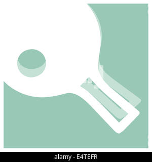 Tischtennis-Piktogramm Stockfoto