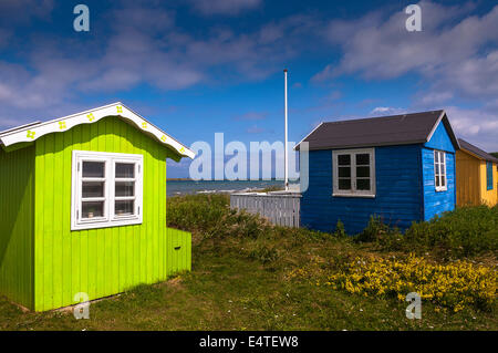 Strand Hütten, Aeroskobing, Aero Insel, Halbinsel Jütland, Region Syddanmark, Dänemark, Europa Stockfoto