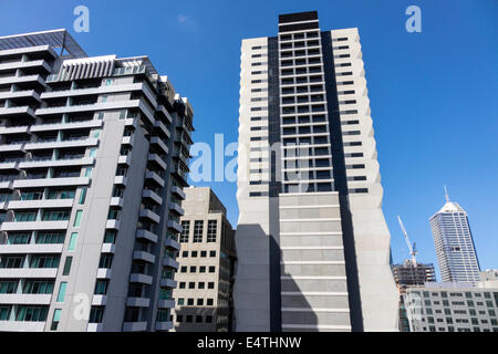 Melbourne Australien, William Street, Hochhaus, Gebäude, Wolkenkratzer, Skyline der Stadt, Baukräne, AU140319006 Stockfoto