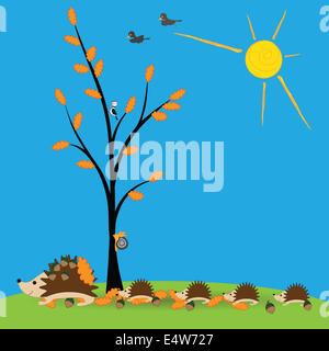 Bunter Herbst Stockfoto