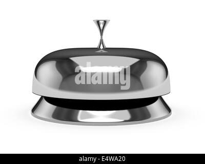 Service Bell isoliert auf weiss Stockfoto