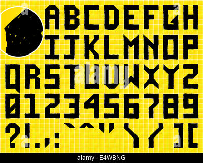 Doodle handgemachte Alphabet Stockfoto