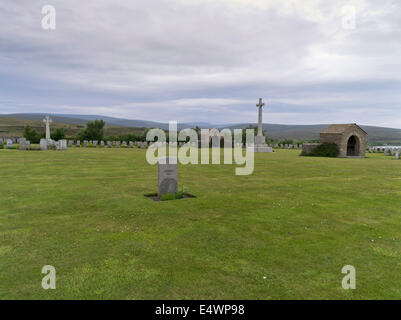 dh Lyness Naval Cemetery HOY ORKNEY Lone deutschen Grabstein des 1. Weltkrieges Gräber Marine Soldatenfriedhof ww1 Grab Stockfoto