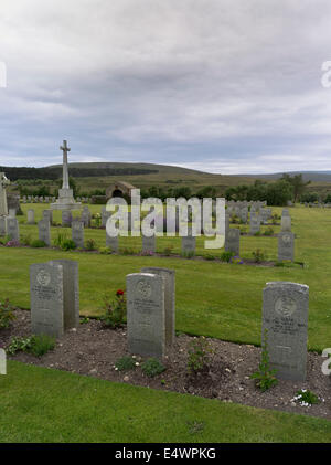 dh Lyness Naval Cemetery HOY ORKNEY Grabsteine erster Weltkrieg Graves Marine Militär Friedhof ww1 Stockfoto