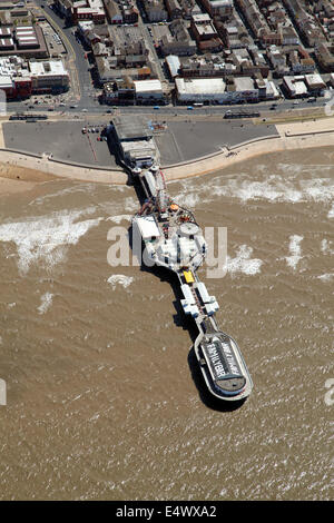 Luftaufnahme von Blackpool Central Pier Stockfoto