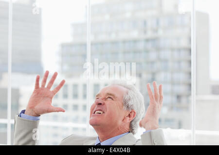 Wütend senior manager Stockfoto