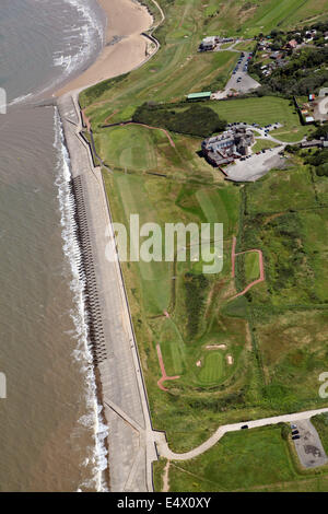Luftaufnahme des Wallasey Golf Club auf Wirral, Merseyside, UK Stockfoto