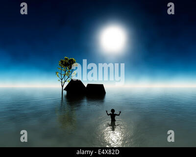 Überlebende der Flut Stockfoto