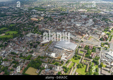 Eine Luftaufnahme des Stadtzentrum von Wolverhampton Stockfoto