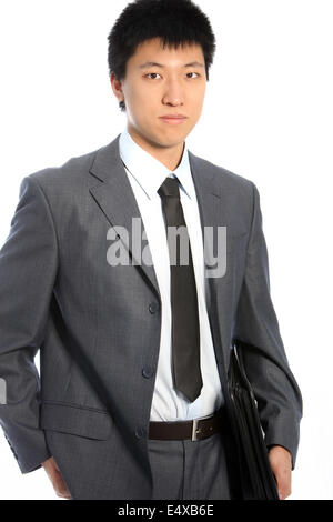 Schweren asiatischen Geschäftsmann Stockfoto
