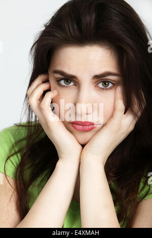 Traurige Frau Stockfoto