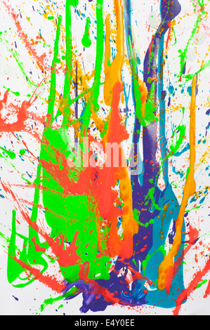 Farbe Spritzen Stockfoto