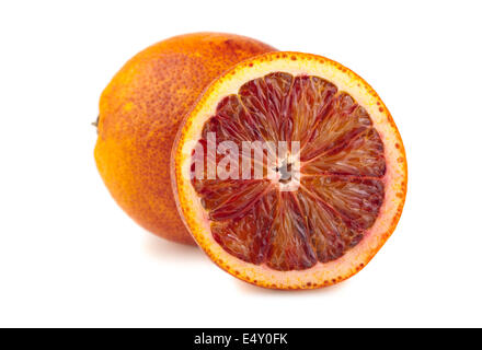 Die Hälfte und voller Blut rot orangen Stockfoto