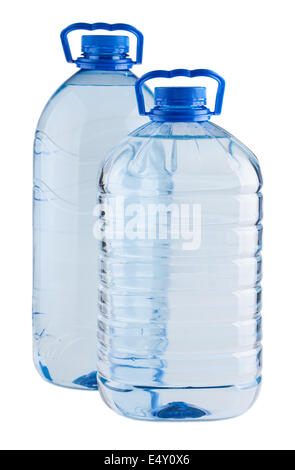 Paar der Kunststoff-Wasserflaschen Stockfoto