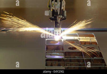 Plasma-schneiden-Prozess Stockfoto