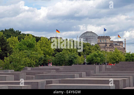 Holocaust Memorial Reichstag Berlin Deutschland Stockfoto