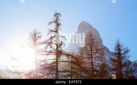 Matterhorn Berg am Sonnenaufgang Stockfoto