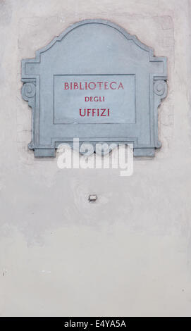 Biblioteca Degli Uffizi Stockfoto