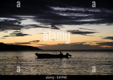 Road Bay Sunset Stockfoto