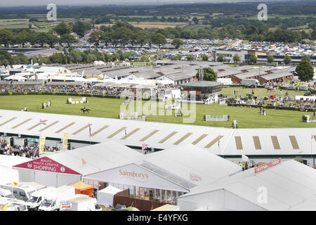 Luftaufnahme des Great Yorkshire Show, Harrogate, Yorkshire, Großbritannien Stockfoto