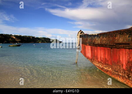 Sturm zerstörte Schiff-Road Bay Anguilla Stockfoto