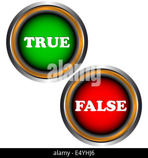 Tasten-True und false Stockfoto