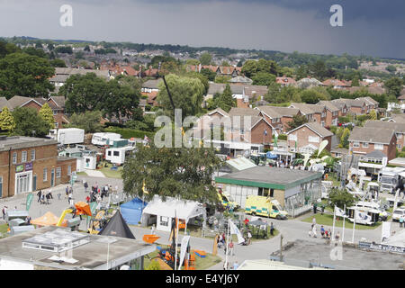 Luftaufnahme des Great Yorkshire Show, Harrogate, Yorkshire, Großbritannien Stockfoto