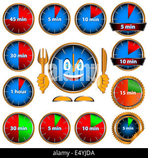 Uhr-set Stockfoto